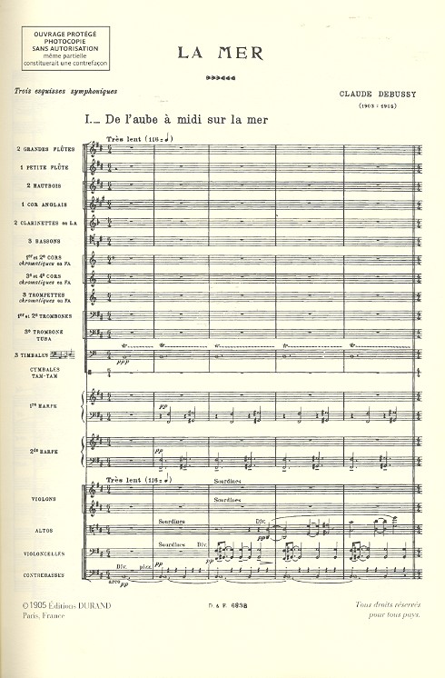 La Mer Poche pour orchestre