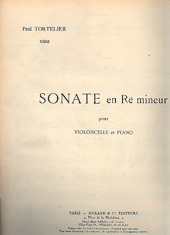 Sonate en ré minuer pour violoncelle