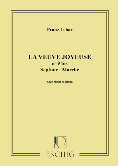 F. Lehar Veuve Joyeuse 8Vedova Allegra) N 9B Cht-Piano