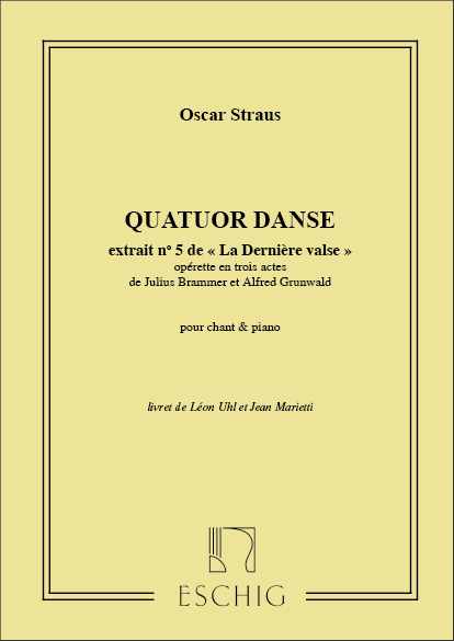 Straus  La Derniere Valse N 5 Chant-Piano (Quatuor Danse