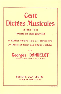100 dictées musicales à une voix vol.1