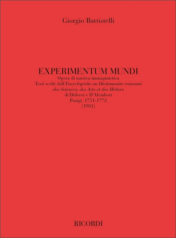 Experimentum Mundi (1981)