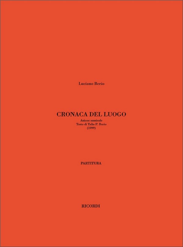Cronaca Del Luogo (1999)