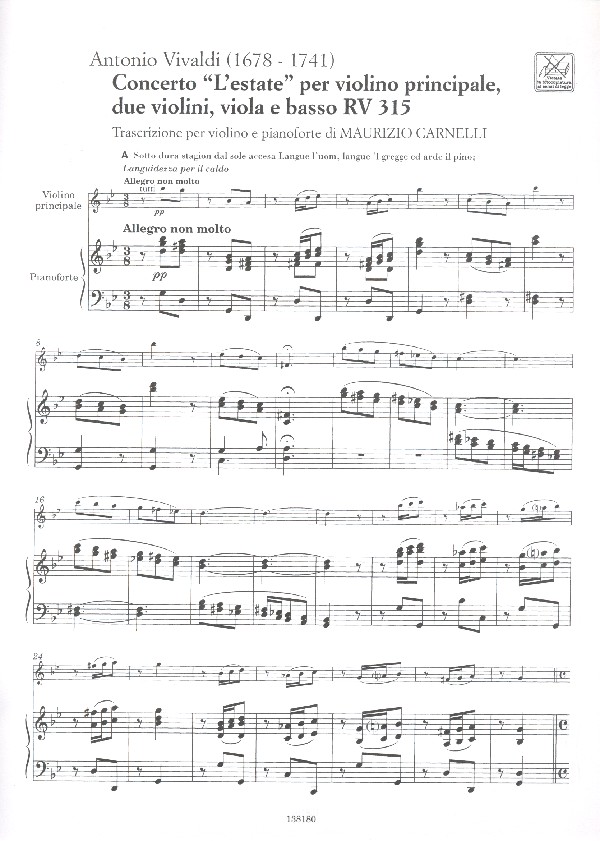 Konzert g-Moll op.8,2 für Violine, Streicher und Bc