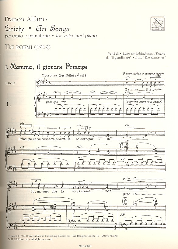Art Songs for medium voice and piano