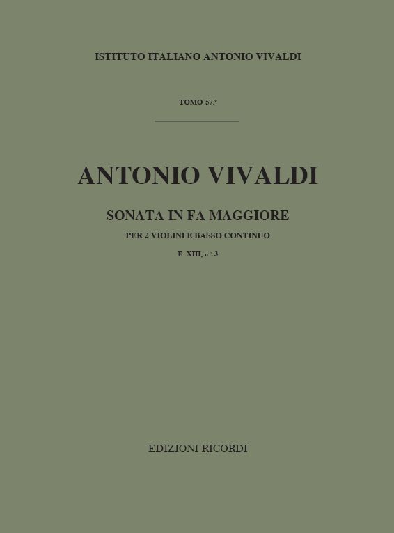 Sonata in Fa Maggiore F.XIII,3