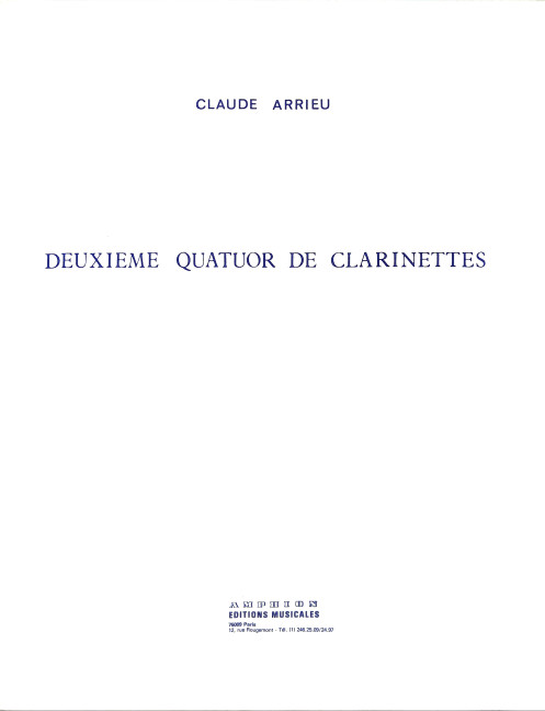 Arrieu Quatuor Clarinettesparties