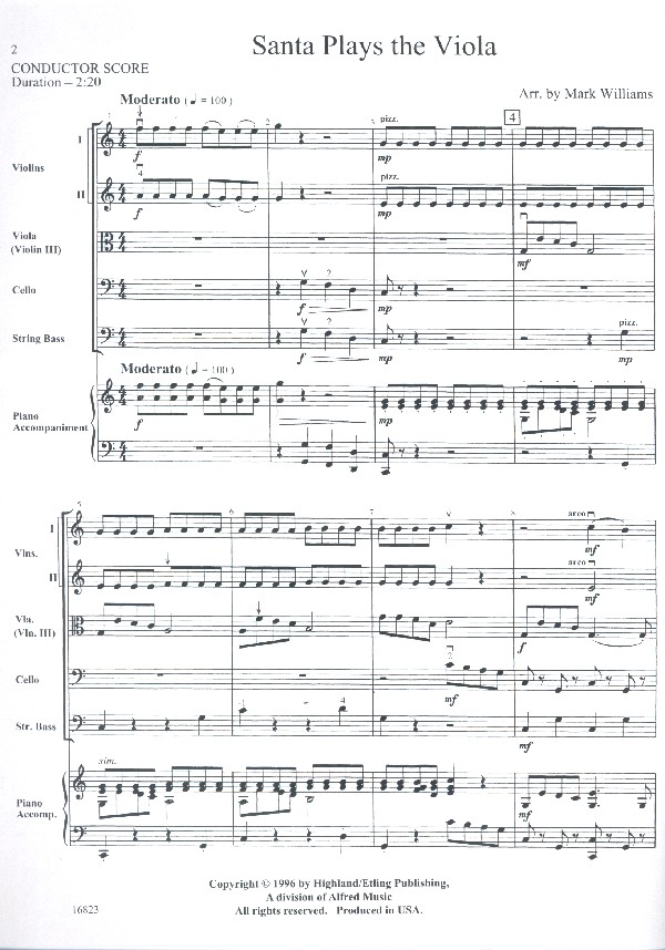 Santa plays the Viola