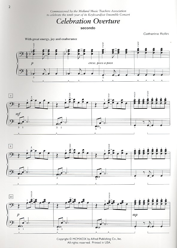 Celebration Overture for piano