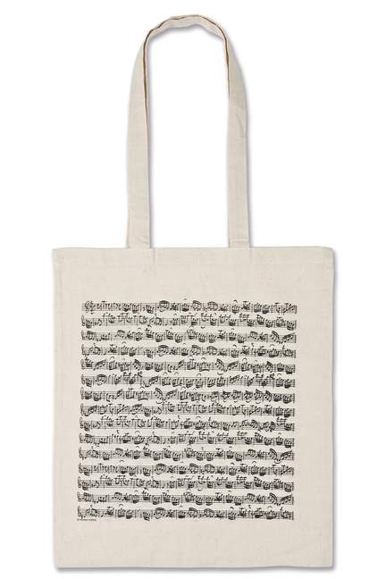 Tragtasche Notenblatt natur 38 x 40 cm