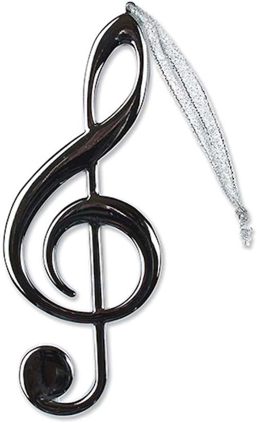 Anhänger Violinschlüssel silber Christbaumschmuck