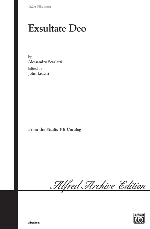 Scarlatti, A arr. LeavittExsultate Deo (SATB a cappella)