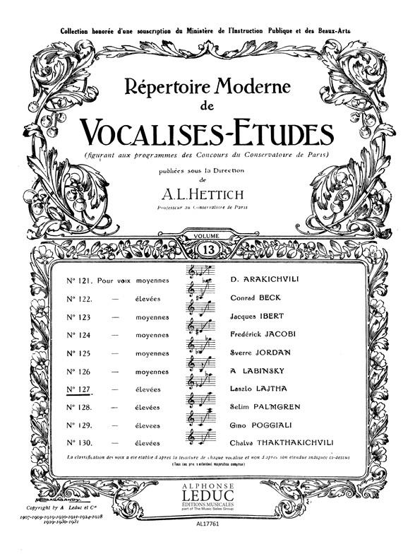 Vocalise-Etude no.127 pour voix