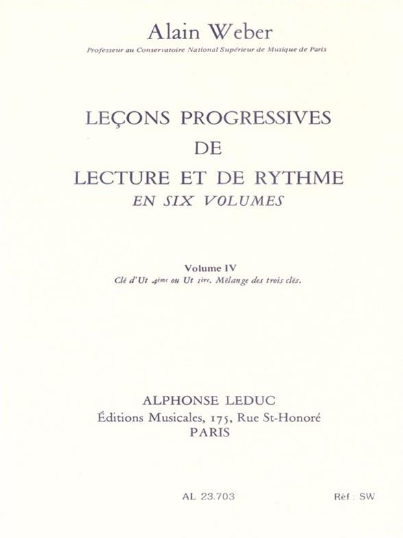 Lecons progressives de lecture de rythme vol.4
