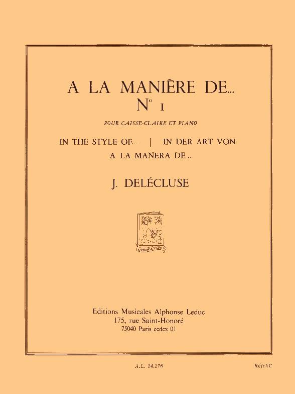 A la manière de...no.1