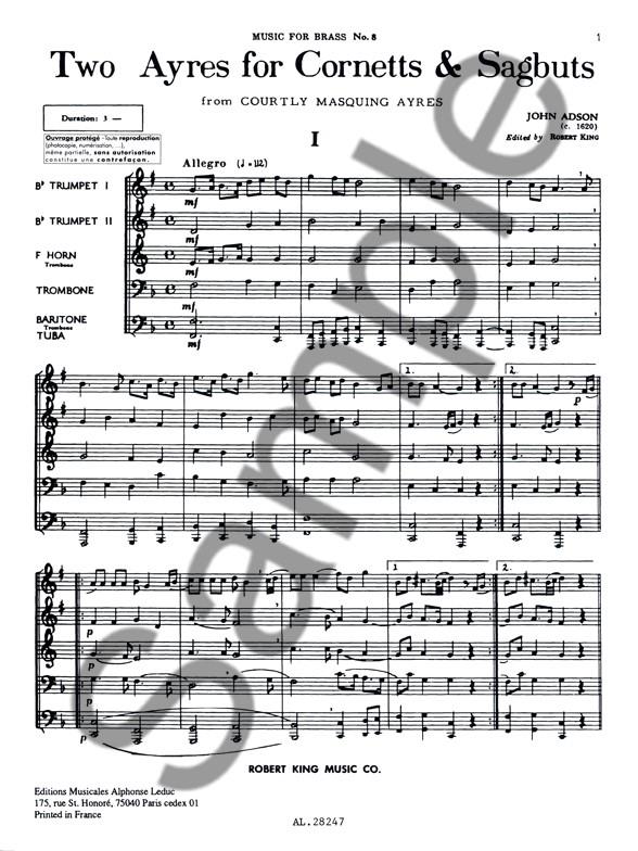 2 Ayres for Cornetts and Sagbuts