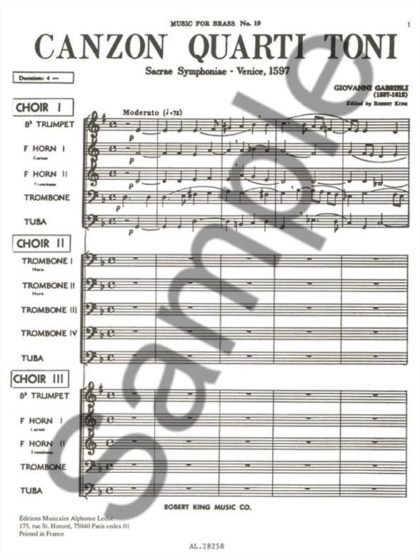 Canzon Quarti Toni