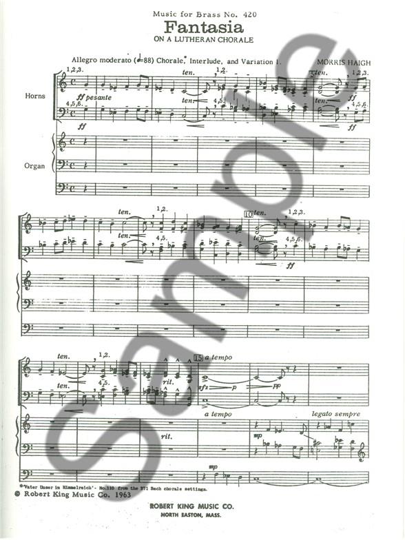 HAIGH FANTASIA ON A LUTHERIAN CHORAL