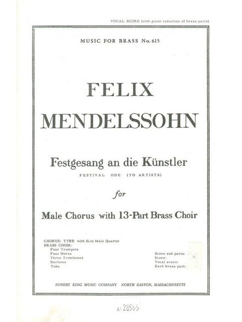 Festgesang an die Künstler