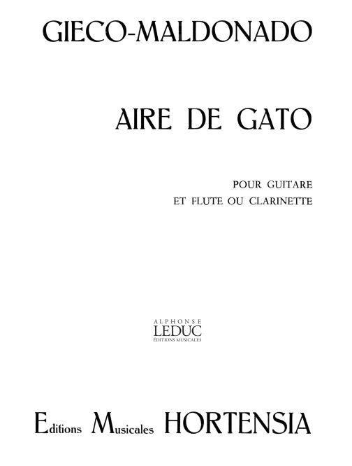 Aire de gato pour guitare et flûte (clarinette)