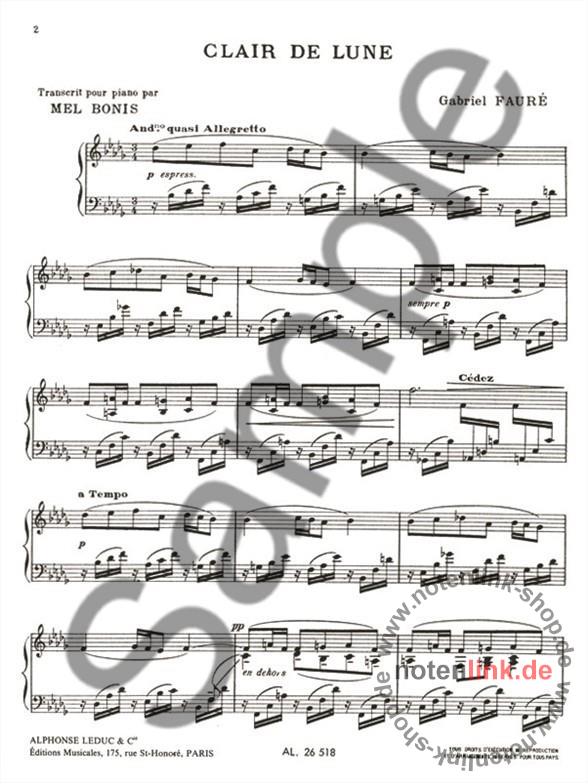 FAURE CLAIR DE LUNE