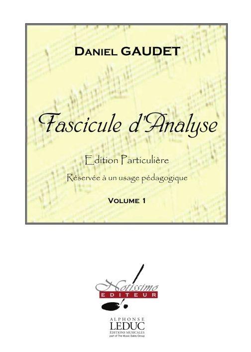 GAUDET/AUTEURS DIV. FASCICULE D'ANALYSE