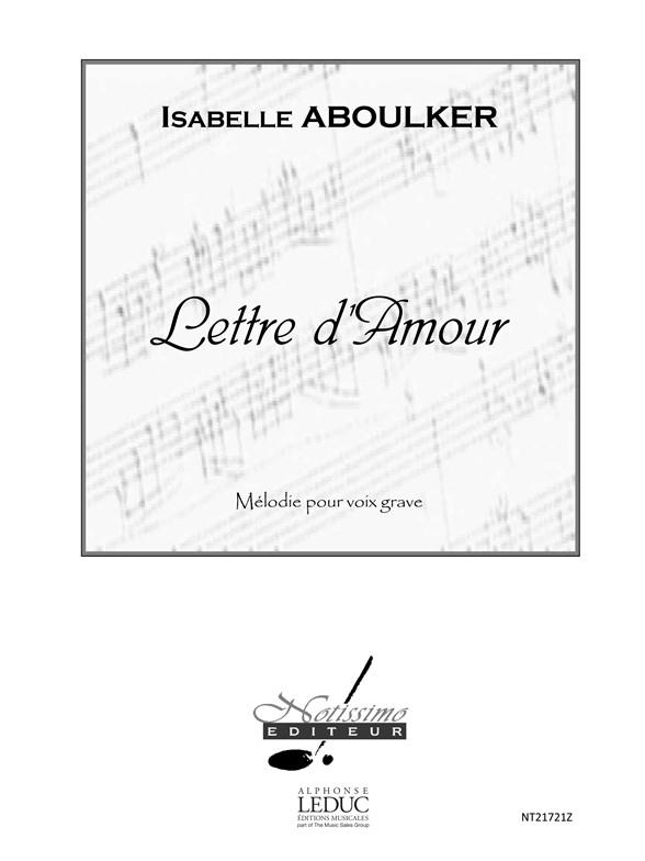 ABOULKER LETTRE D'AMOUR
