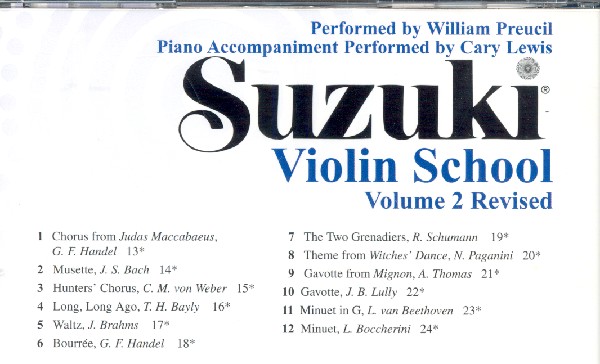 Suzuki Violin School vol.2 (revised edition)