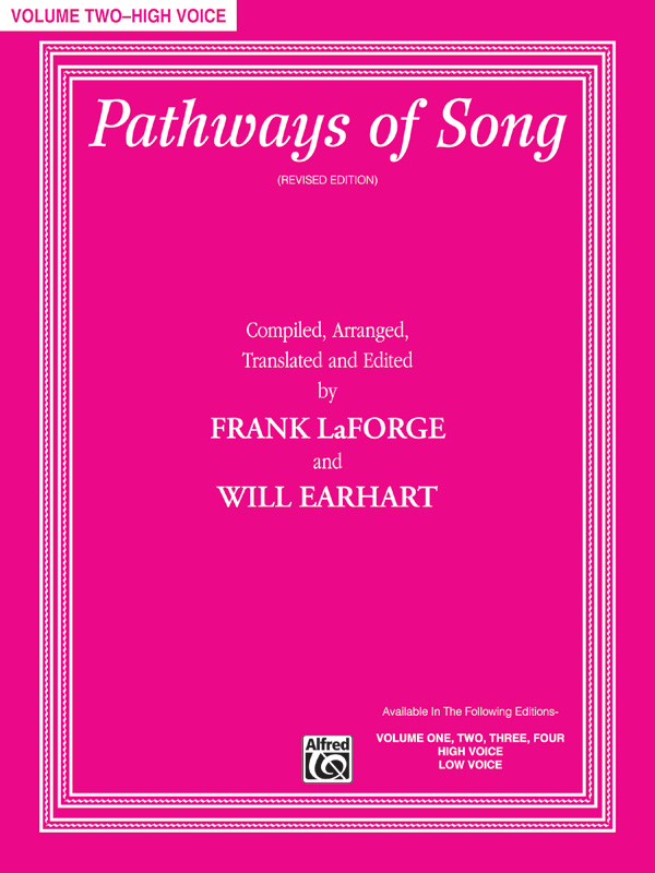 Laforge arr Earhart Pathways of song 2 High Bk&CD