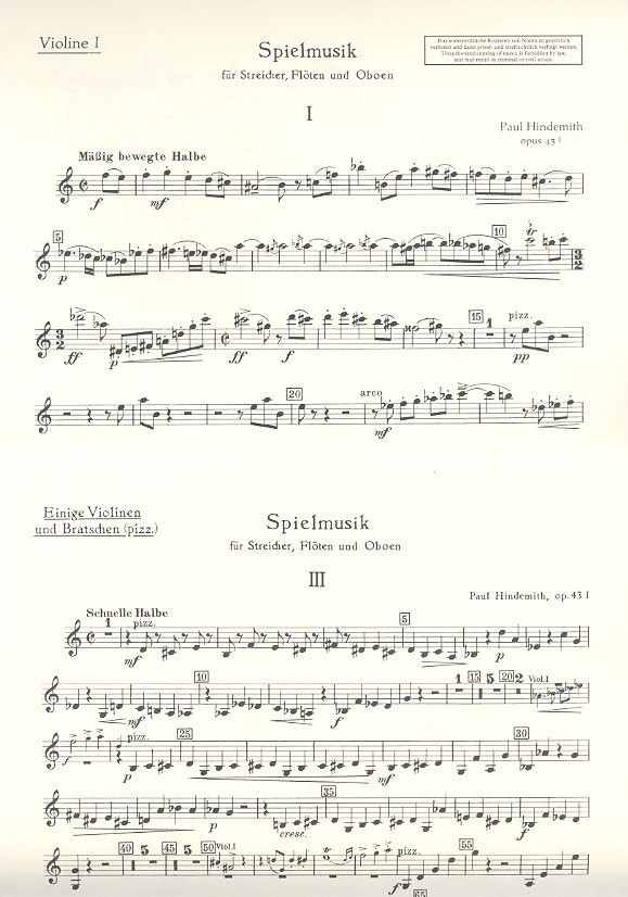 Spielmusik op.43,1