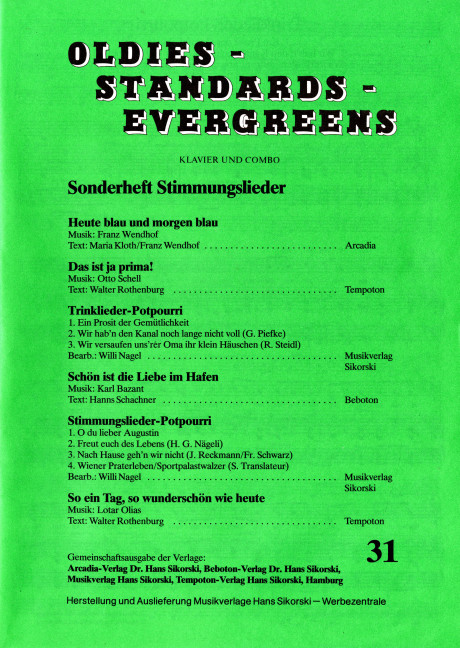 Oldies Standards Evergreens Band 31 -
