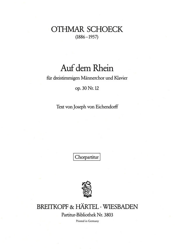 Auf dem Rhein op. 30/12