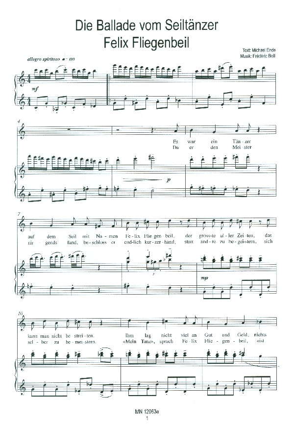 Die Ballade vom Seiltänzer Felix Fliegenbeil