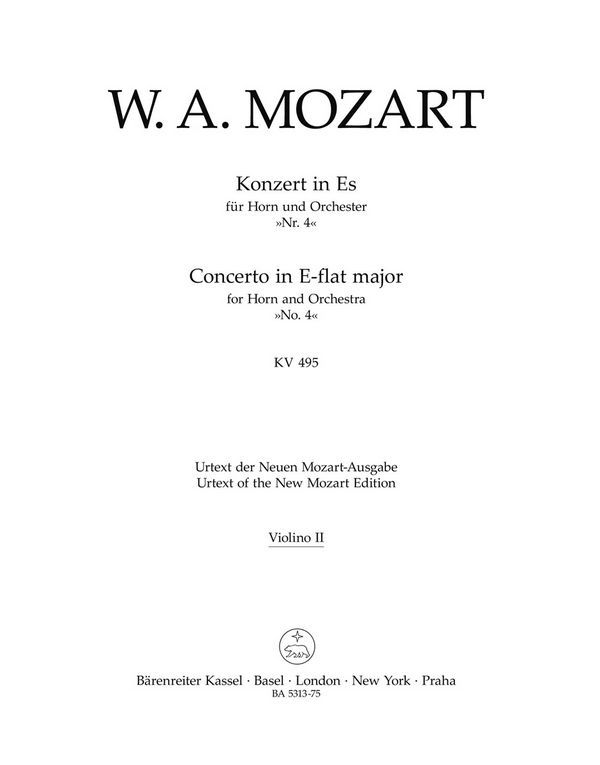 Konzert Es-Dur Nr.4 KV495 für Horn