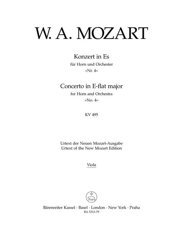 Konzert Es-Dur Nr.4 KV495 für Horn