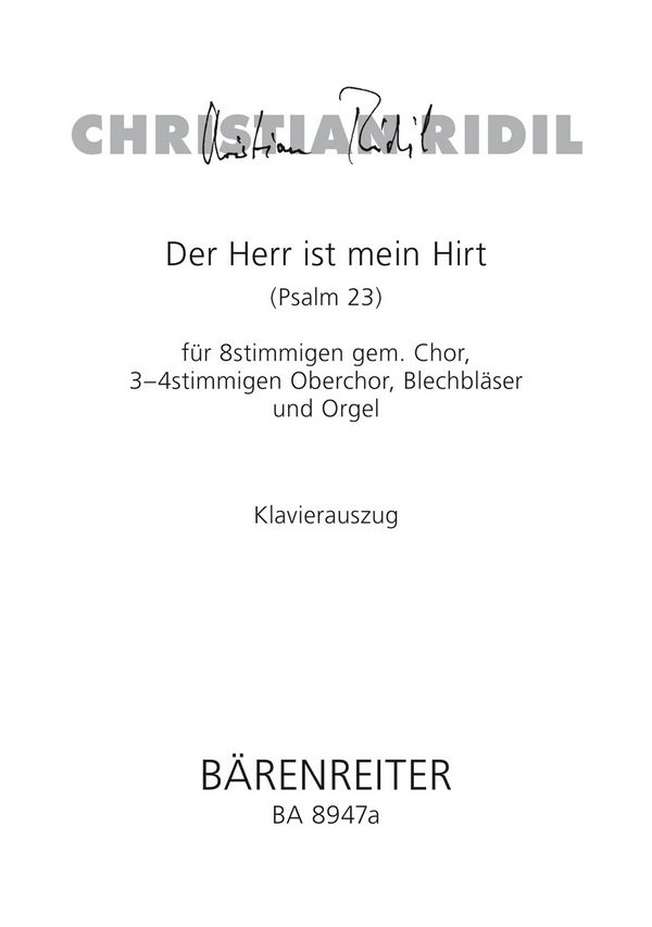 Der Herr ist mein Hirt