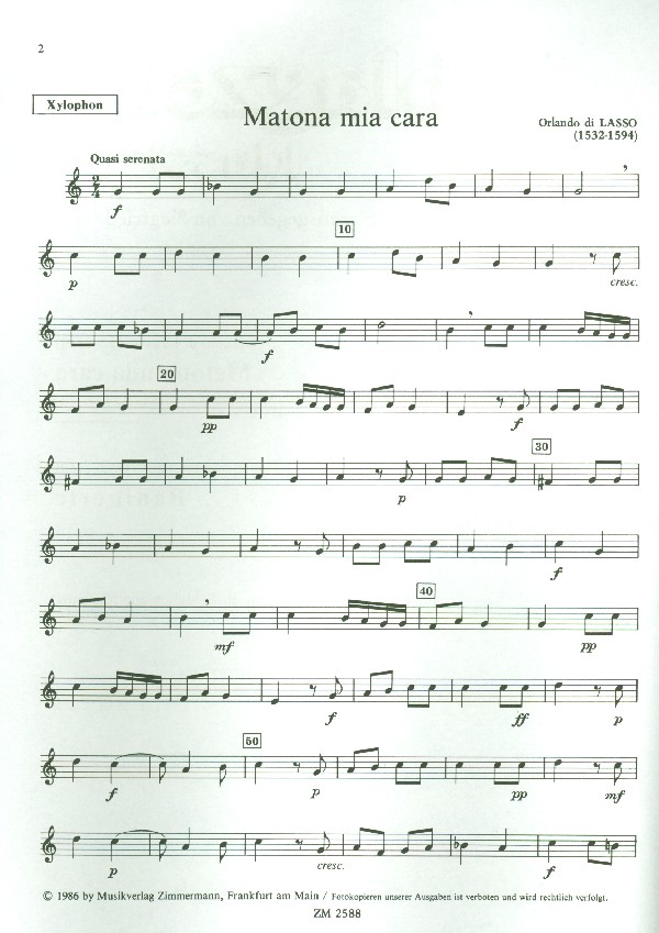 Matona mia cara  und  Badinerie