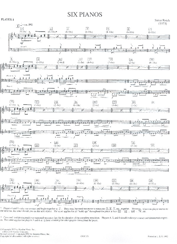 Six Pianos