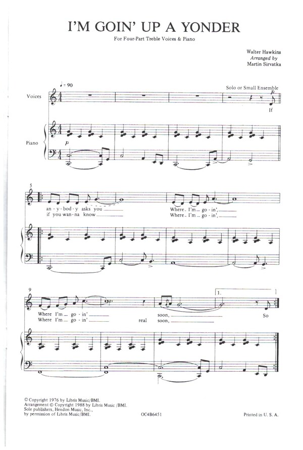 I'm Goin'up a Yonder