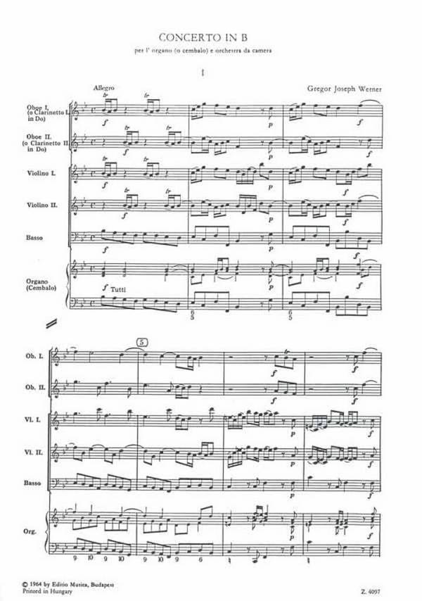 Werner, Gregorius Joseph Concertante Pieces