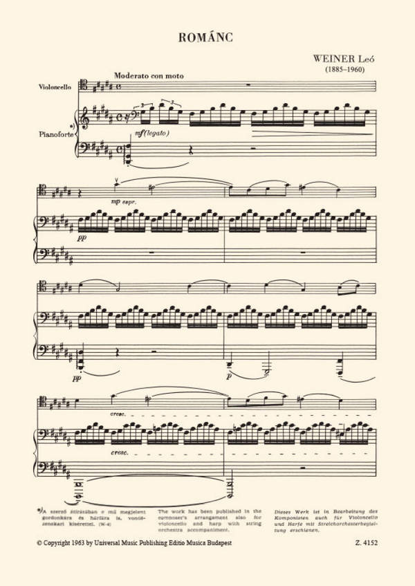 Romanze op.14 für Violoncello