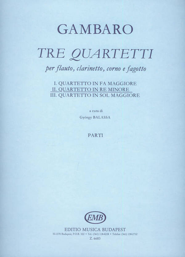 Quartetto in re minore no.2 per flauto,