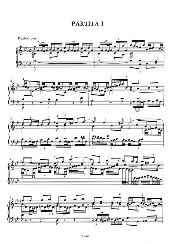 Six Partitas for harpsichord (piano)