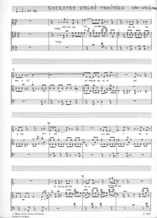 Sáry László Socrates' Last Teaching