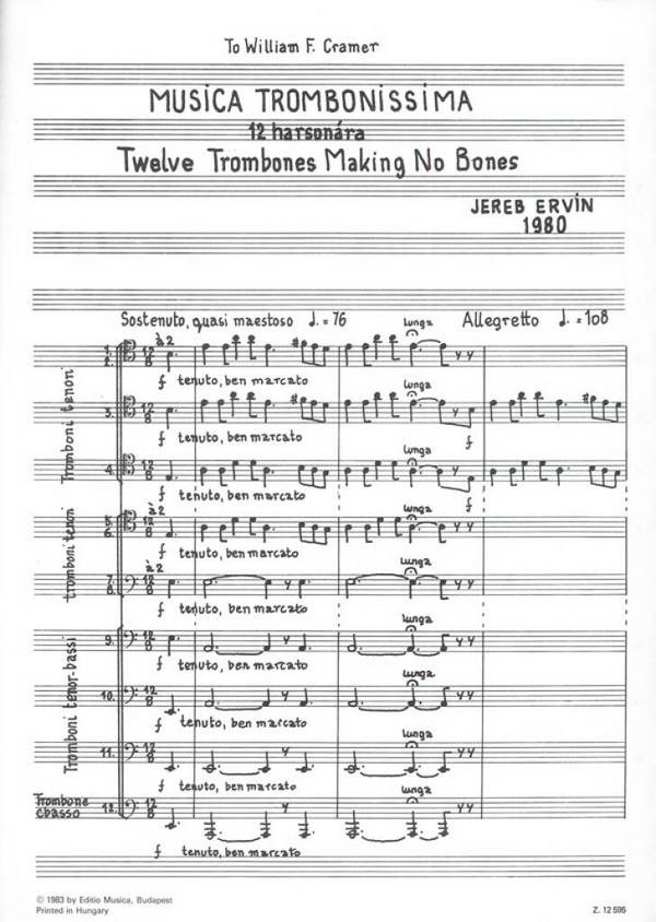 Jereb Ervin Musica trombonissima
