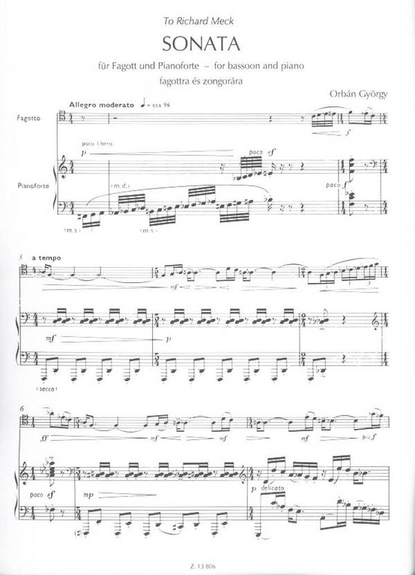 Sonata for bassoon and piano