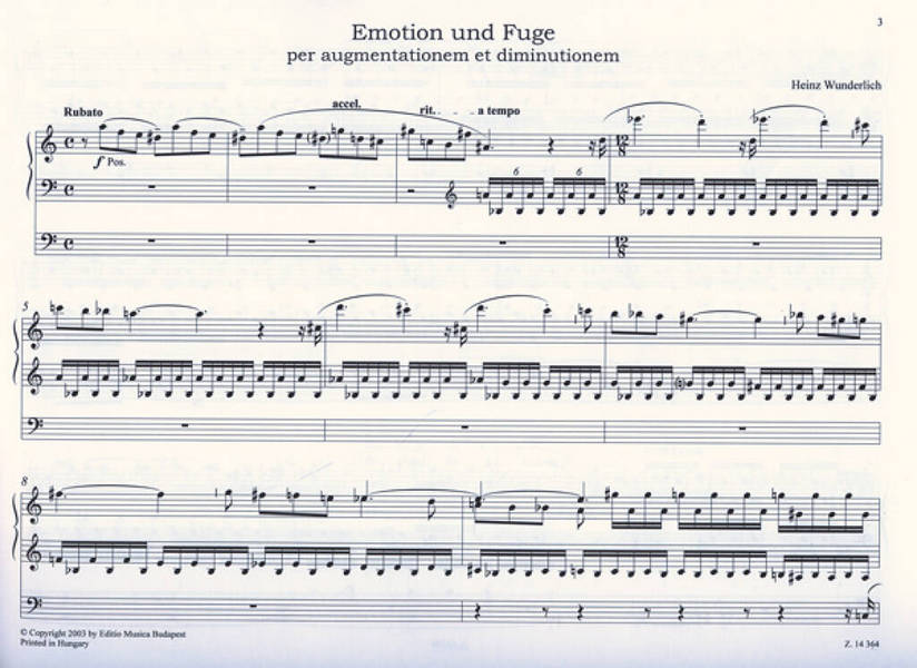 Emotion und Fuge per augmentationem et diminutionem