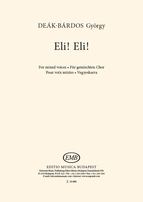Eli eli für gem Chor a cappella