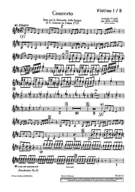 Concerto D-Dur op.35/19 RV 212a / PV 165