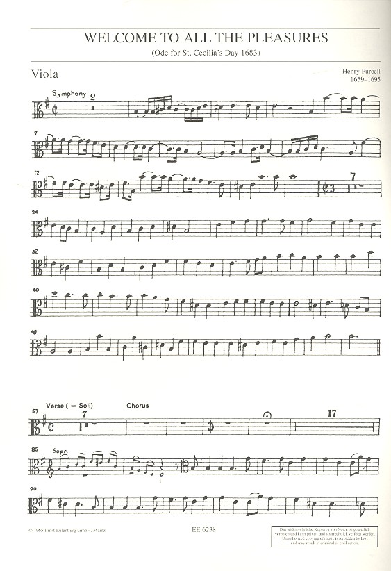 Ode zum St. Cecilia's Day 1683